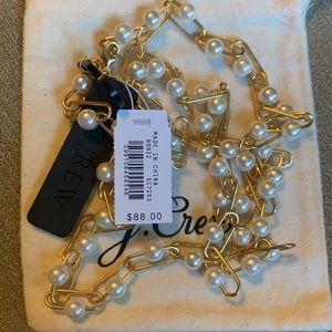 J. Crew Pearl chain long necklace